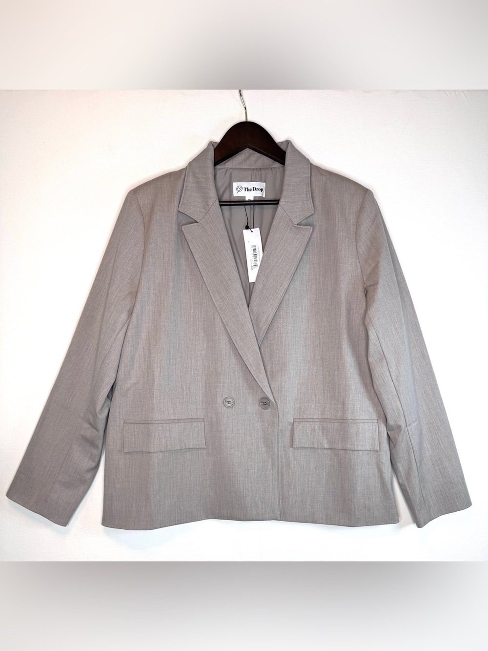 The Drop NWT Liza Women’s Double Breasted Relaxed Fit Tan Blazer in Size XXL